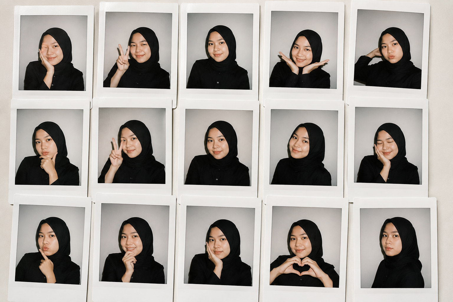 Contoh hasil cetak polaroid
